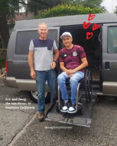 Eric and Doug, the van donor in Southern California