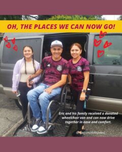 Eric and Family with Newly donated wheelchair van