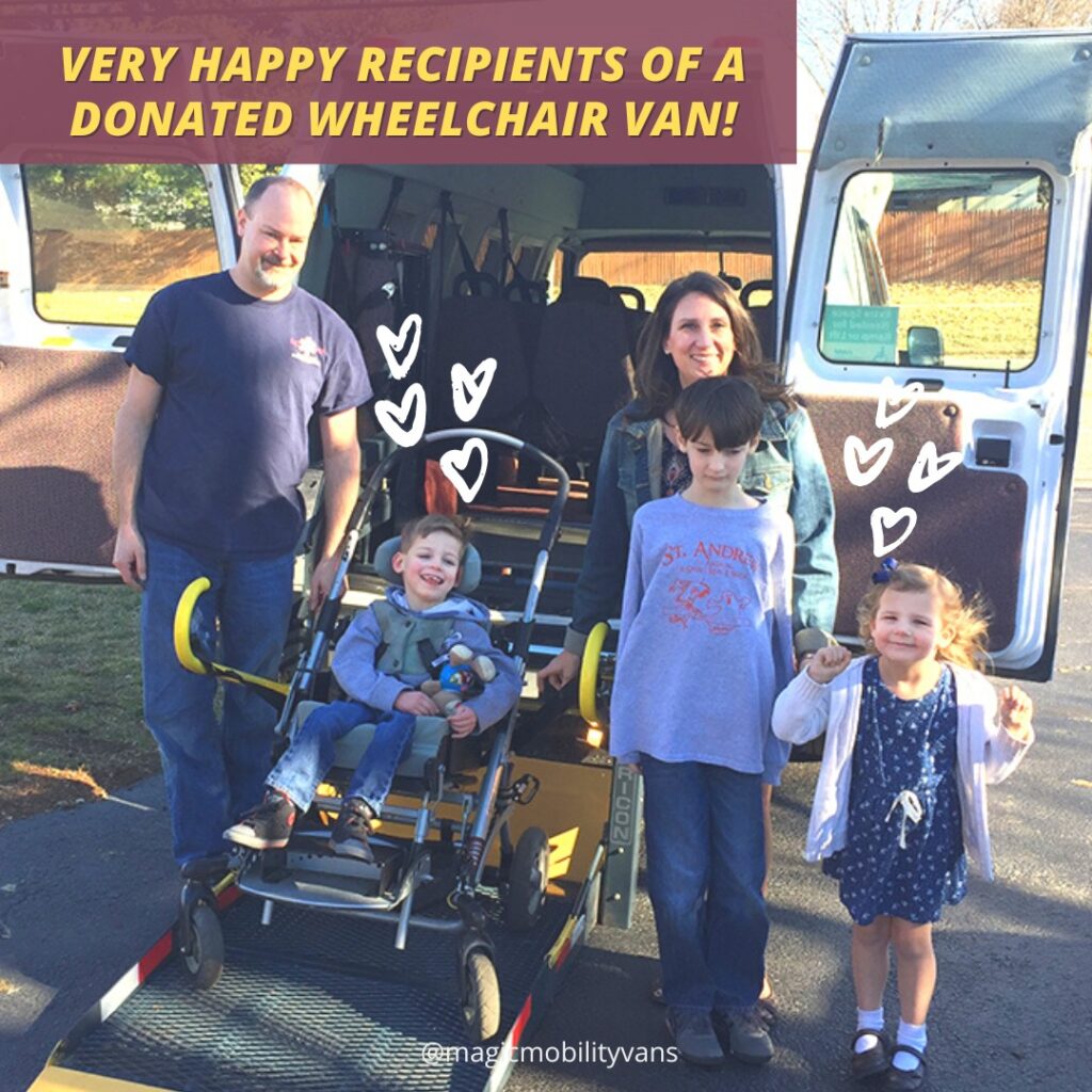 Very Happy Recipients of a donated wheelchair van!