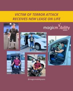 Disabled Victim of Terror Attack in Wheelchair van.